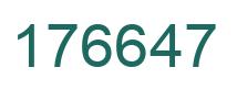 Number 176647 green image