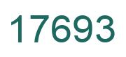 Number 17693 green image