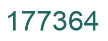 Number 177364 green image