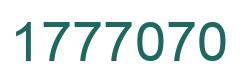 Number 1777070 green image