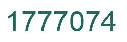 Number 1777074 green image