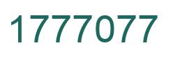 Number 1777077 green image