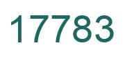 Number 17783 green image
