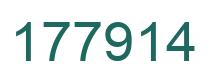 Number 177914 green image
