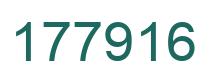 Number 177916 green image