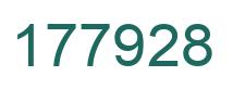 Number 177928 green image