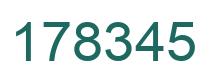 Number 178345 green image