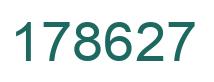Number 178627 green image