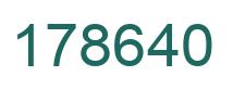 Number 178640 green image