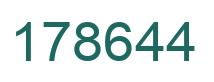 Number 178644 green image