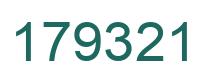 Number 179321 green image