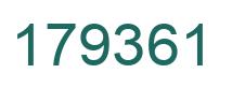 Number 179361 green image