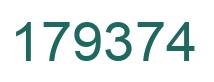 Number 179374 green image