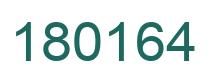 Number 180164 green image
