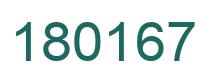 Number 180167 green image