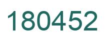 Number 180452 green image