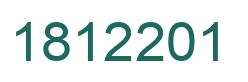Number 1812201 green image