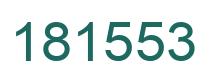 Number 181553 green image
