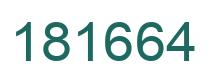 Number 181664 green image