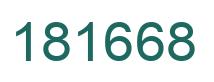 Number 181668 green image