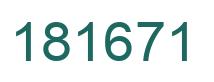 Number 181671 green image