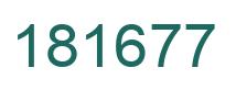 Number 181677 green image