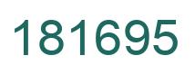 Number 181695 green image