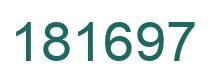 Number 181697 green image