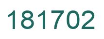 Number 181702 green image