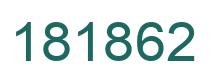 Number 181862 green image