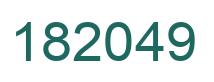 Number 182049 green image