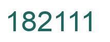Number 182111 green image