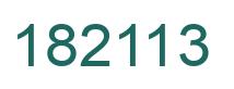 Number 182113 green image