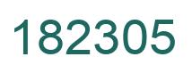 Number 182305 green image