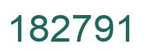 Number 182791 green image