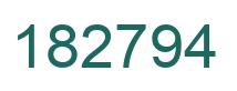 Number 182794 green image
