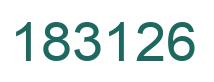 Number 183126 green image
