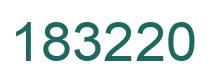 Number 183220 green image