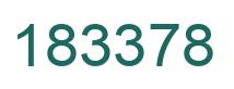 Number 183378 green image