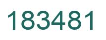 Number 183481 green image