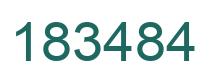 Number 183484 green image