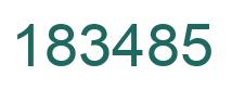 Number 183485 green image