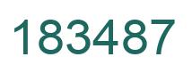 Number 183487 green image