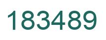 Number 183489 green image