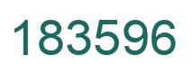 Number 183596 green image