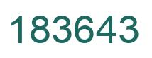 Number 183643 green image