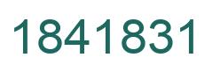Number 1841831 green image