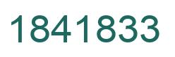 Number 1841833 green image