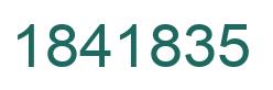 Number 1841835 green image