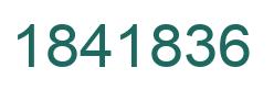 Number 1841836 green image